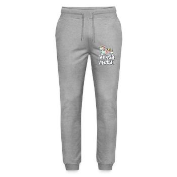 Death Metal Einhorn | unicorn - Stanley/Stella Unisex Bio Jogginghose Mover  - Grau meliert - Vorne - Marisol (170cm) & Nik (191cm)
