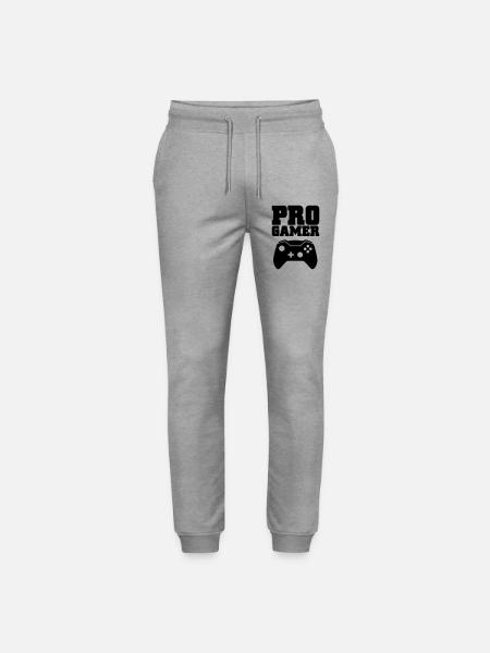 pro gamer - Stanley/Stella Mover Unisex Organic Jogging Trousers - heather grey