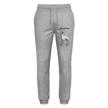 Drollige Deutsche Dogge - Stanley/Stella Unisex Bio Jogginghose Mover  - Grau meliert - Vorne - Marisol (170cm) & Nik (191cm)