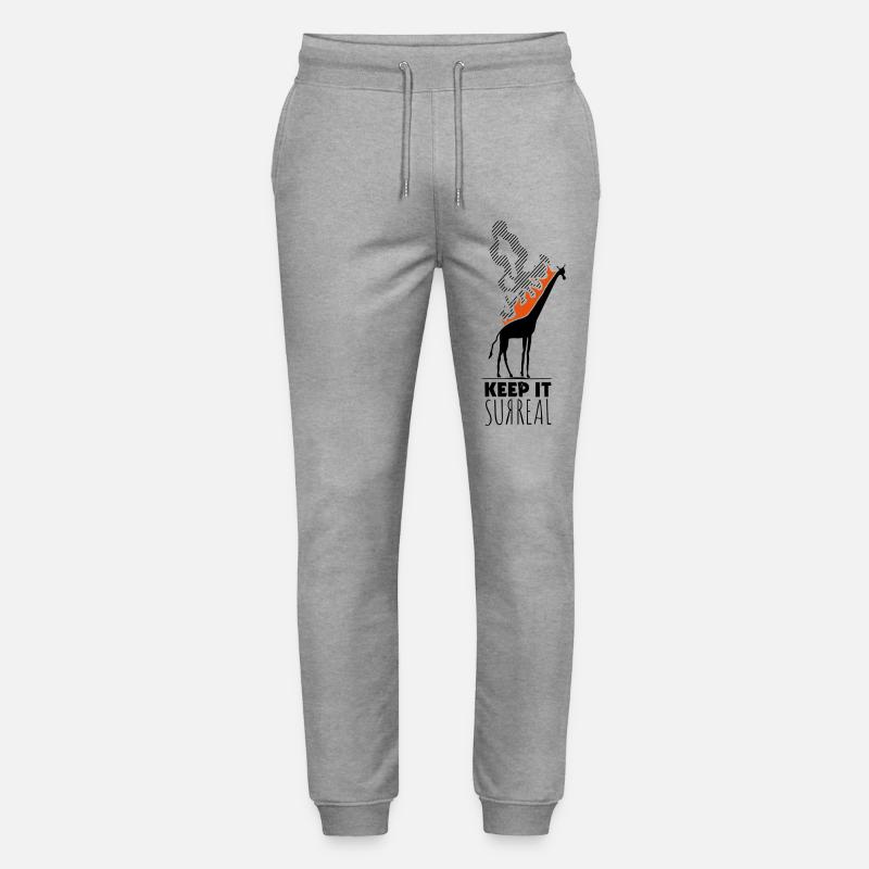 Keep it Surreal Giraffe Statement Kunst Humor - Stanley/Stella Unisex Bio Jogginghose Mover - Grau meliert