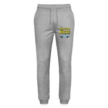  Universal Kombi , Wir hatten ja nüscht!(25 - Stanley/Stella Unisex Bio Jogginghose Mover  - Grau meliert - Vorne - Marisol (170cm) & Nik (191cm)