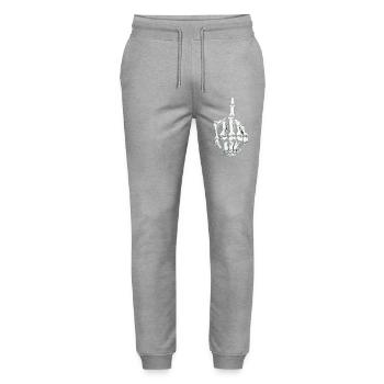 Skelett Finger - Stanley/Stella Unisex Bio Jogginghose Mover  - Grau meliert - Vorne - Marisol (170cm) & Nik (191cm)