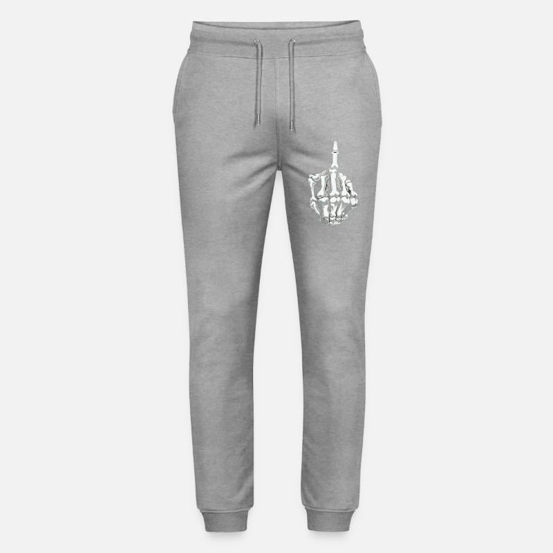 Skelett Finger - Stanley/Stella Unisex Bio Jogginghose Mover  - Grau meliert