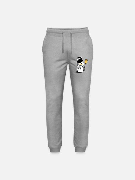 Cool snowman with thumbs up - Stanley/Stella Mover Unisex Organic Jogging Trousers - heather grey