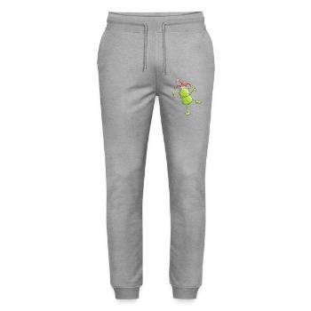 Karneval Frosch - Stanley/Stella Unisex Bio Jogginghose Mover  - Grau meliert - Vorne - Marisol (170cm) & Nik (191cm)