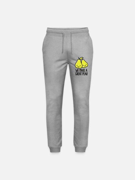 We make a great pear - Stanley/Stella Mover Unisex Organic Jogging Trousers - heather grey