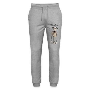 Galgo Espanol - Dog - Comic - Hund - Stanley/Stella Unisex Bio Jogginghose Mover  - Grau meliert - Vorne - Marisol (170cm) & Nik (191cm)