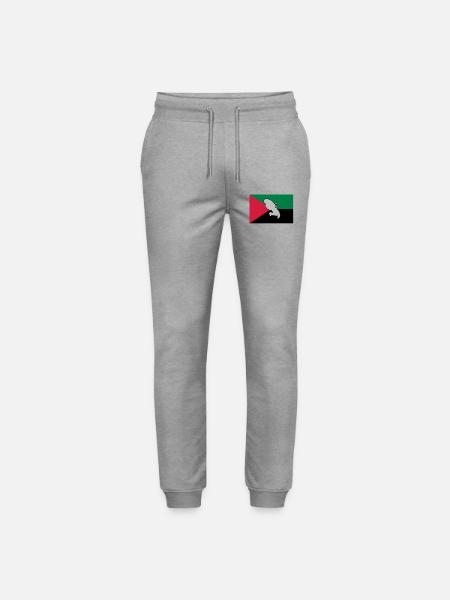 MADA FLAG - CARD 1 - Stanley/Stella Mover Unisex Organic Jogging Trousers - heather grey