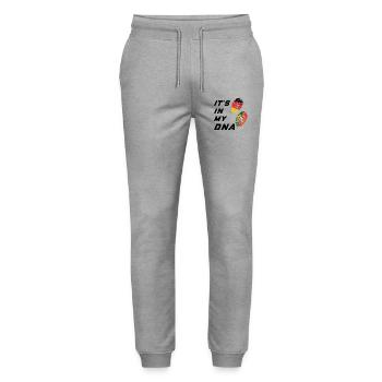 C'est dans mon ADN Allemagne et Portugal - Pantalon de jogging bio MOVER Stanley/Stella unisexe - gris chiné - Devant - Marisol (170cm) & Nik (191cm)