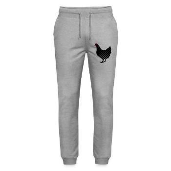 Poulet poule repéré - Pantalon de jogging bio MOVER Stanley/Stella unisexe - gris chiné - Devant - Marisol (170cm) & Nik (191cm)