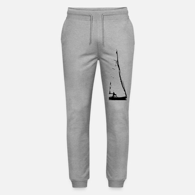Sailing Boat - Stanley/Stella Mover Unisex Organic Jogging Trousers - heather grey