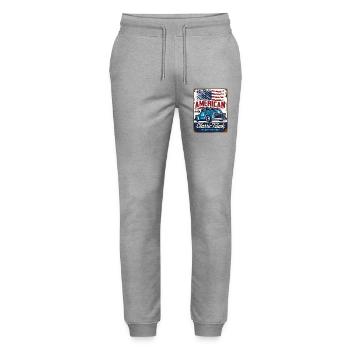 American Classic Truck Vintage - Stanley/Stella Unisex Bio Jogginghose Mover  - Grau meliert - Vorne - Marisol (170cm) & Nik (191cm)