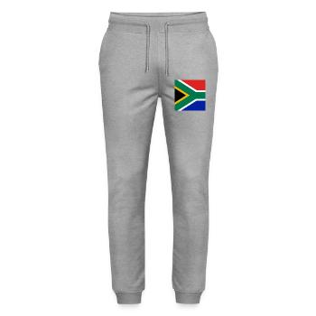 Drapeau de l’Afrique du Sud - Pantalon de jogging bio MOVER Stanley/Stella unisexe - gris chiné - Devant - Marisol (170cm) & Nik (191cm)