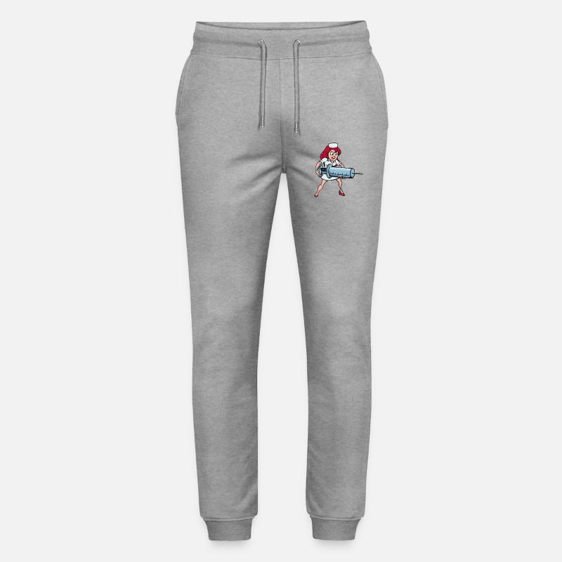 Krankenschwester Spritze Injektion Impfung Beruf - Stanley/Stella Unisex Bio Jogginghose Mover  - Grau meliert