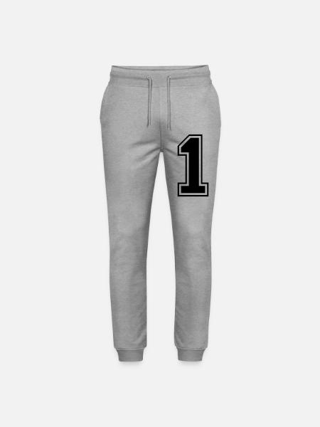 1 Nummer Rugby Fußball - Stanley/Stella Unisex Bio Jogginghose Mover  - Grau meliert
