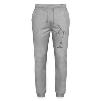 Danse - Pantalon de jogging bio MOVER Stanley/Stella unisexe - gris chiné - Devant - Marisol (170cm) & Nik (191cm)