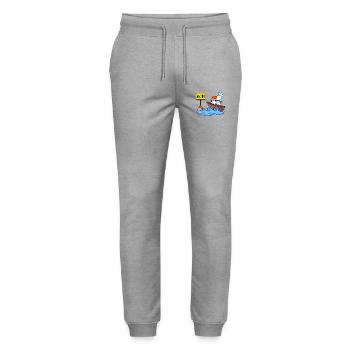 Moin Seemann Möwe Seemöwe Boot - Stanley/Stella Unisex Bio Jogginghose Mover  - Grau meliert - Vorne - Marisol (170cm) & Nik (191cm)