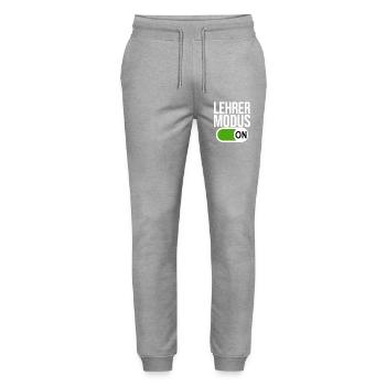 Lehrer Modus (weiß) - Stanley/Stella Unisex Bio Jogginghose Mover  - Grau meliert - Vorne - Marisol (170cm) & Nik (191cm)