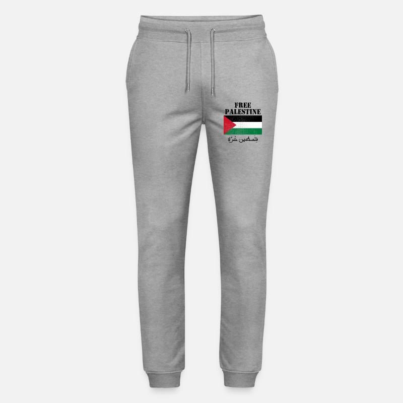 Drapeau de Palestine libre - Pantalon de jogging bio MOVER Stanley/Stella unisexe - gris chiné