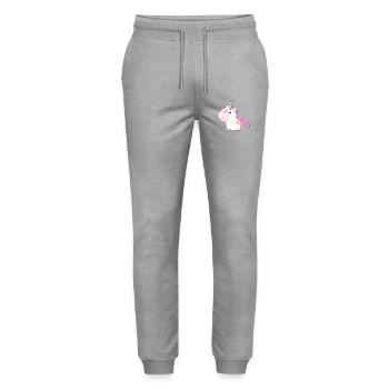 Unicorn unicorn - Stanley/Stella Mover Unisex Organic Jogging Trousers - heather grey - Front - Marisol (170cm) & Nik (191cm)