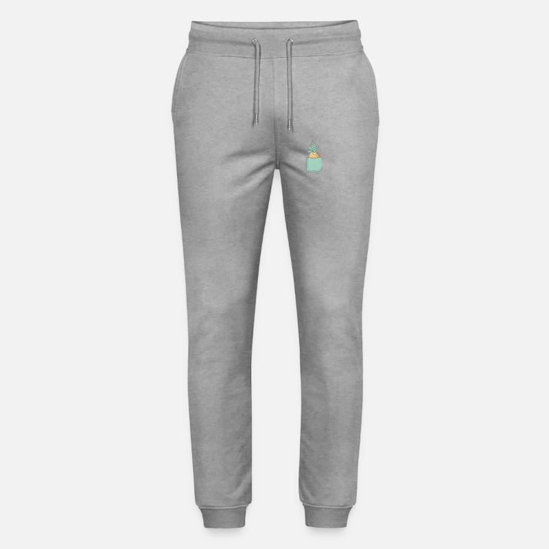 pocket pineapple - Stanley/Stella Unisex Bio Jogginghose Mover - Grau meliert