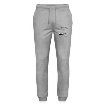 LINER FRANCE Louis RUNEMBERG © Adagp - Stanley/Stella Mover Unisex Organic Jogging Trousers - heather grey - Front - Marisol (170cm) & Nik (191cm)
