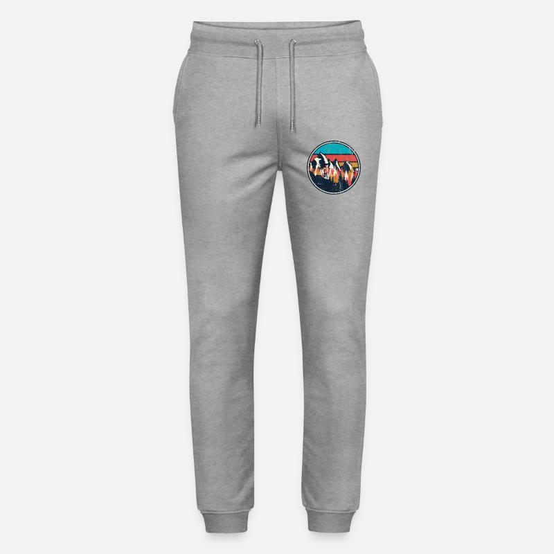 Retro Mountain Trail Kreis - Stanley/Stella Unisex Bio Jogginghose Mover  - Grau meliert