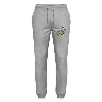 Kaninchen - Stanley/Stella Unisex Bio Jogginghose Mover  - Grau meliert - Vorne - Marisol (170cm) & Nik (191cm)