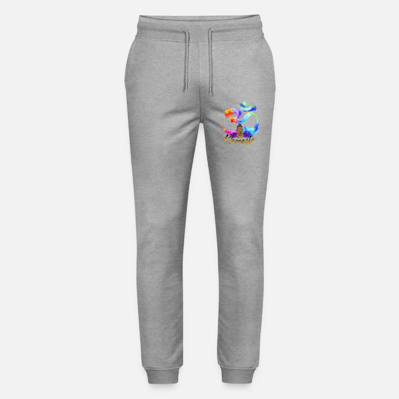 Namaste-Bogen-Iris-Buddha - Stanley/Stella Unisex Bio Jogginghose Mover  - Grau meliert