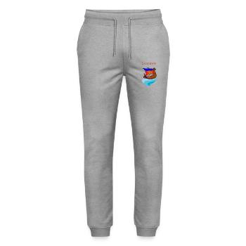 Calvados - Pantalon de jogging bio MOVER Stanley/Stella unisexe - gris chiné - Devant - Marisol (170cm) & Nik (191cm)