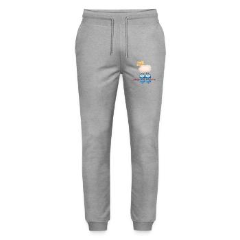 Bock Auf Vögel Lustig Tiermotiv Shirt - Stanley/Stella Unisex Bio Jogginghose Mover  - Grau meliert - Vorne - Marisol (170cm) & Nik (191cm)