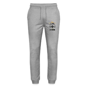 Dieu créa la bière - Pantalon de jogging bio MOVER Stanley/Stella unisexe - gris chiné - Devant - Marisol (170cm) & Nik (191cm)