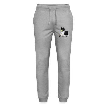 Sheltie Border Collie Dog Sport Collie Pedigree Dog - Stanley/Stella Mover Unisex Organic Jogging Trousers - heather grey - Front - Marisol (170cm) & Nik (191cm)