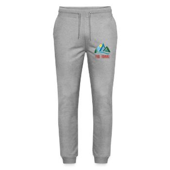 Trail Running - Pantalon de jogging bio MOVER Stanley/Stella unisexe - gris chiné - Devant - Marisol (170cm) & Nik (191cm)