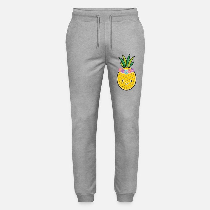 Ananas - Stanley/Stella Unisex Bio Jogginghose Mover  - Grau meliert