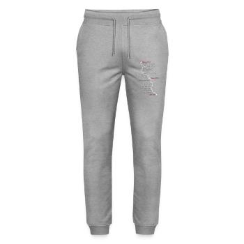 Parcours blanc GR20 - Pantalon de jogging bio MOVER Stanley/Stella unisexe - gris chiné - Devant - Marisol (170cm) & Nik (191cm)