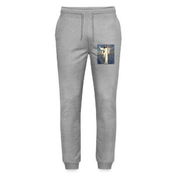 Figure de Jésus Hiver - Pantalon de jogging bio MOVER Stanley/Stella unisexe - gris chiné - Devant - Marisol (170cm) & Nik (191cm)