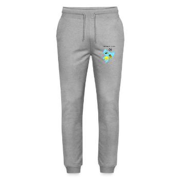 Maritime Alps - Stanley/Stella Mover Unisex Organic Jogging Trousers - heather grey - Front - Marisol (170cm) & Nik (191cm)