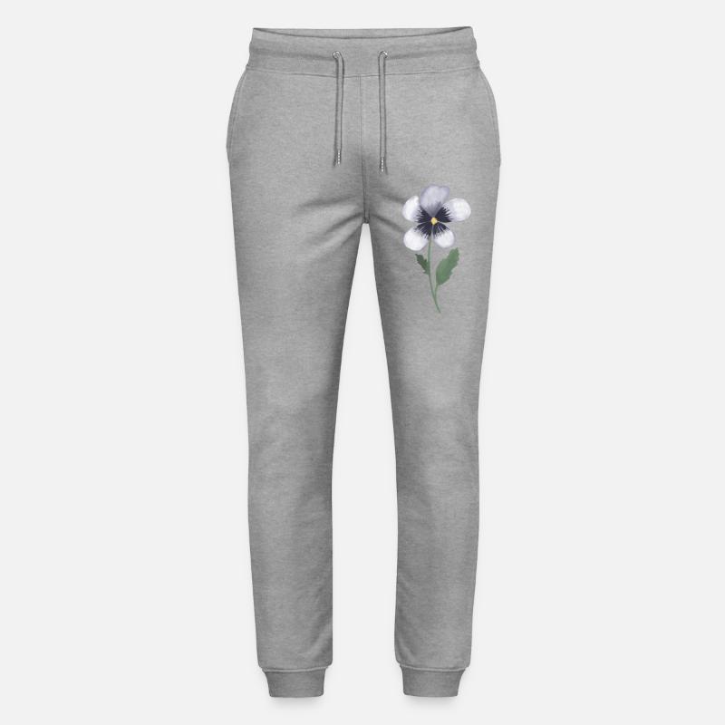 Stiefmütterchen Veilchen - Stanley/Stella Unisex Bio Jogginghose Mover  - Grau meliert