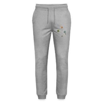 Planet - Stanley/Stella Mover Unisex Organic Jogging Trousers - heather grey - Front - Marisol (170cm) & Nik (191cm)