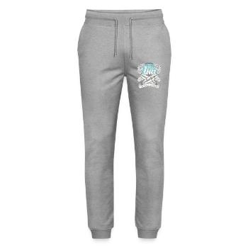 SURF, SURF - Pantalon de jogging bio MOVER Stanley/Stella unisexe - gris chiné - Devant - Marisol (170cm) & Nik (191cm)