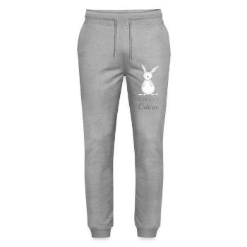 Mein erstes Ostern - Stanley/Stella Unisex Bio Jogginghose Mover  - Grau meliert - Vorne - Marisol (170cm) & Nik (191cm)