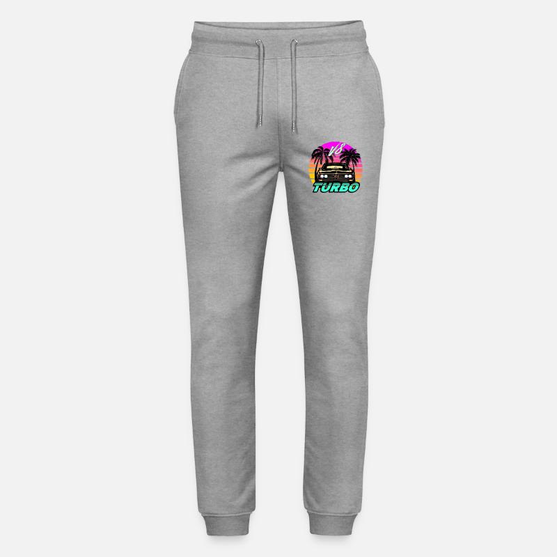 Synthwave Auto Turbo V8 - Pantalon de jogging bio MOVER Stanley/Stella unisexe - gris chiné