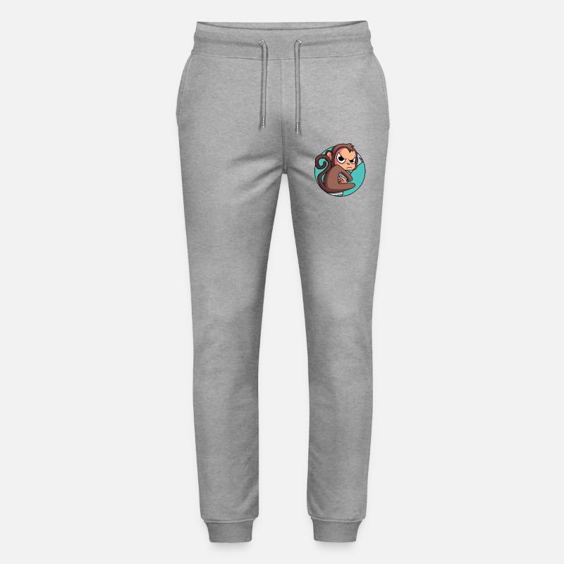 Äffchen auf die Palme gebracht - Stanley/Stella Unisex Bio Jogginghose Mover  - Grau meliert