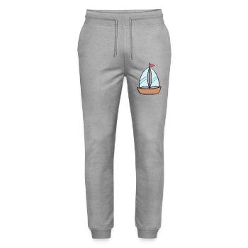 Boat Ship Sailing Ship - Stanley/Stella Mover Unisex Organic Jogging Trousers - heather grey - Front - Marisol (170cm) & Nik (191cm)