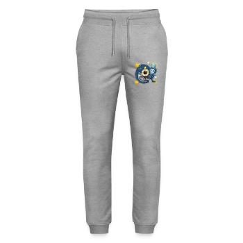 Blue Ink Spirits - Chinesischer Dämonenwächter der Zeit - Stanley/Stella Unisex Bio Jogginghose Mover  - Grau meliert - Vorne - Marisol (170cm) & Nik (191cm)
