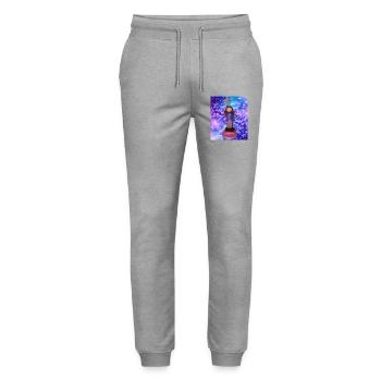 Glitzerstern Figurensommer - Stanley/Stella Unisex Bio Jogginghose Mover  - Grau meliert - Vorne - Marisol (170cm) & Nik (191cm)