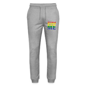 Reggae Stilvolles Pride-Design - Stanley/Stella Unisex Bio Jogginghose Mover  - Grau meliert - Vorne - Marisol (170cm) & Nik (191cm)