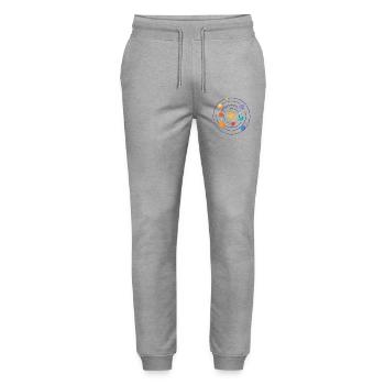 Solar System - Stanley/Stella Mover Unisex Organic Jogging Trousers - heather grey - Front - Marisol (170cm) & Nik (191cm)