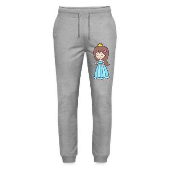 Princess - Stanley/Stella Mover Unisex Organic Jogging Trousers - heather grey - Front - Marisol (170cm) & Nik (191cm)